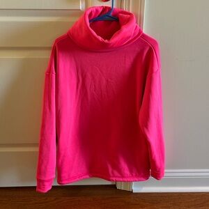 Dudley Stephens Bright Hot Pink Cowl Neck Sweatshirt